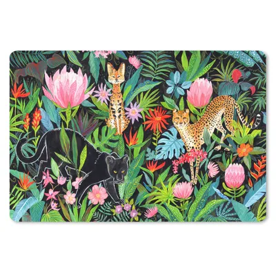 Produktbild von MuchoWow® Schreibtischunterlage Dschungel - Pflanzen - Tiere 60x40 cm - XXL Mauspad - Großes Mauspad
