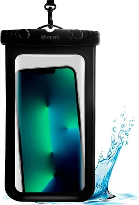 Produktbild von Muvit For Change Recycle-teck Ip68 Up To 6.5´´ Wasserdichte Handyhülle Schwarz Schwarz One Size