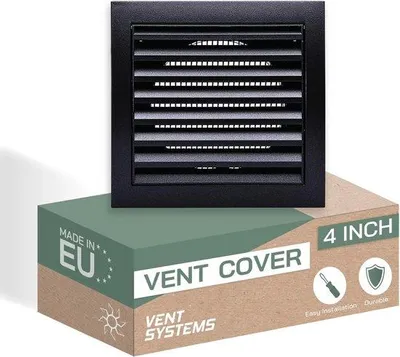 Produktbild von Famanu Ventilationsgitter Außen Ø100 mm Anthrazit - Abdeckung für Ventilationsöffnungen und Abluftrohre