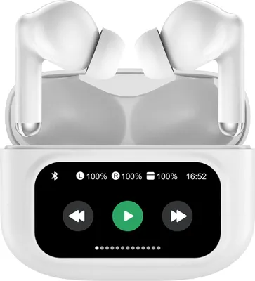 Image de Denver TWD-305 True Wireless Earbuds dans le Ladecae avec écran tactile LCD blanc Nouveau