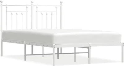 Obrázek produktu pro vidaXL Postel s čelem kovová bílá 120x190 cm