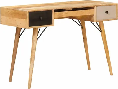 Produktbild von Schreibtisch Braun 110 x 55 x 76 cm Massivholz Mango