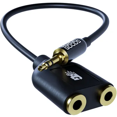 Obrázek produktu pro AdroitGoods Rozbočovač jack (3,5 mm) - jack (3,5 mm) na jack (3,5 mm) samice - černý - 31cm