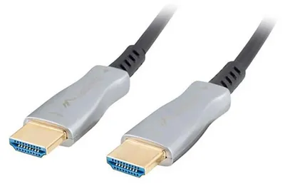 Produktbild von Lanberg CA-HDMI-20FB-1000-BK, 100 m, HDMI Typ A (Standard), HDMI Typ A (Standard), 3D, 18 Gbit/s, Schwarz, Silber