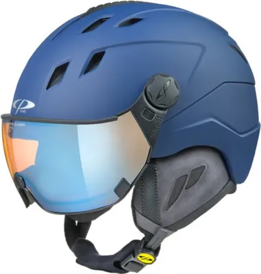 Produktbild von CP Corao + Skihelm Snowboardhelm Gr. S (53-55 cm) Schutzhelm Helm Ski Helmet Wintersport maritime blue soft touch - dl vario brown pol ice mirror lens