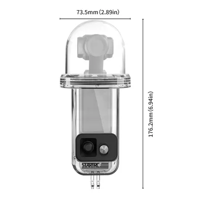Produktbild von STARTRC Wasserdichtes Gehaeuse fuer Taschenkameras, Tauchgehaeuse, Unterwasser, 45 m, wasserdichte Schutzhuelle mit Lanyard, Ersatz fuer DJI OSMO Pocket 3