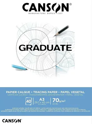 Produktbild von CANSON Transparentpapierblock GRADUATE DIN A3 70 g/qm