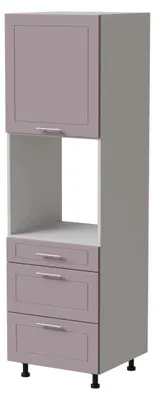 Produktbild von Backofenumbauschrank BARI 60x207cm lackiert Ausführung wählbar BA-D14/RU/3 (MRA),RAL 4009 pastellviolett matt,weiß