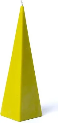 Image de Bougie pyramidale verte non parfumée -- 21 x 6 cm :en ligne  Qualité supérieure