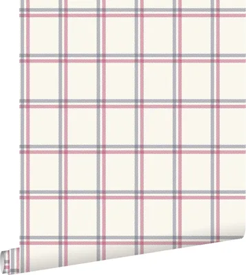 Produktbild von ESTAhome Tapete Karomuster Marineblau und Rot - 136436 - 53 cm x 10,05 m