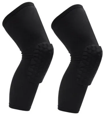 Produktbild von Kniebrace für Basketball - Kompression - Verlängerte Honigkörner - Unisex - Schutz vor Aufprall - Ideal für Training - 2 Stück