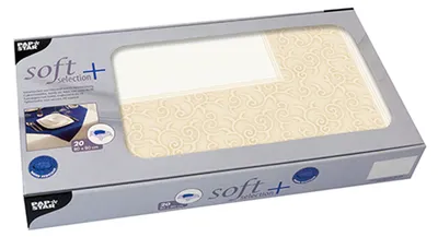 Zdjęcie produktu dla Papstar Mitteldecke Casali champagner Vlies 80 x 80cm 20 Stück