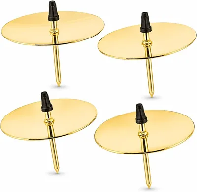 Produktbild von Kerzenständer – Set aus 4 Stück – Gold – Kerzenhalter – Adventskranzständer – 5 cm – Kerzenhalter für Adventskranz – Weihnachten