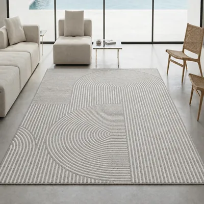 Obrázok produktu pre Kober s abstraktným vzorom, sivý, s precíznymi geometrickými líniami. Rozmer: 200 x 280 cm