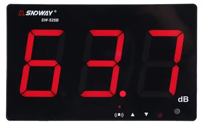 Schallpegelmesser 30–130 dB, LCD, Wandmontage, Datenlogger, Alarm
