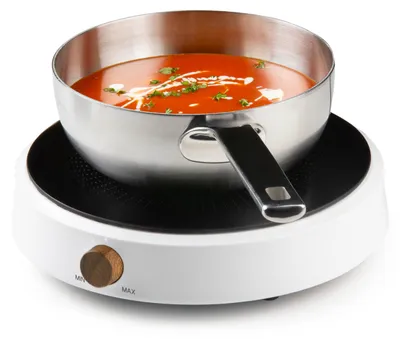 Produktbild von Domo DO30112IP, Schwarz, Weiß, Arbeitsplatte, 28 cm, Zonenloses Induktionskochfeld, 1 Zone(n), 1 Zone(n)