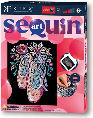 Produktbild von Glitzerndes Pailletten-Kunstballettset Kitfix - Ballettschuhe 6+