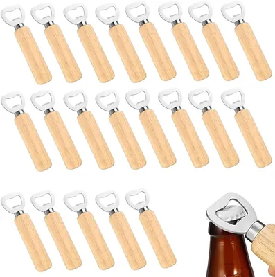 Obrázek produktu pro Otvírák na lahve, ergonomický design, nastavitelné dřevěné madlo, 100 kusů