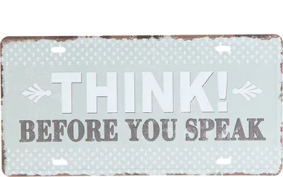 Produktbild von Clayre & Eef Textschild 30x15 cm Grau Eisen Rechteck