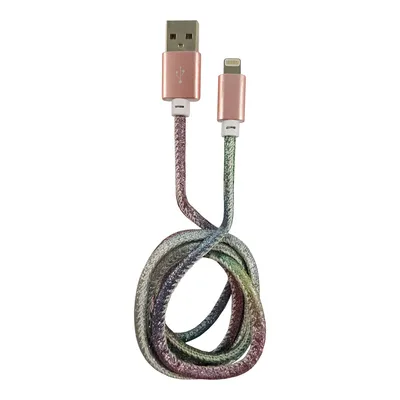 Image de LC-Power LC-C-USB-Lightning-1M-4 (MFI) USB A zu Lightning Kabel, Disco-Glitzer,
