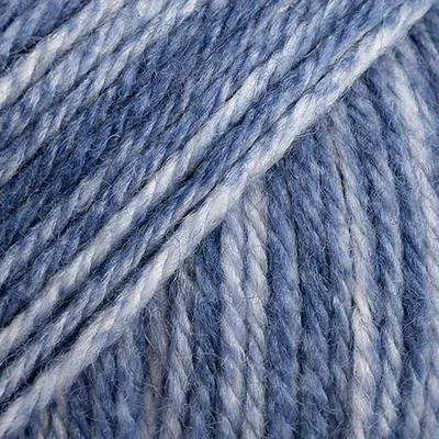 Produktbild von Sockenwolle Drops Fiesta Blau Nebel Print, Weich & Waschmaschinenfreundlich
