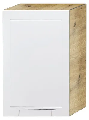 Productafbeelding van Hangkast keuken, 1 deur, 60 cm, Artisan eikenhout, wit (Q-W2/60)