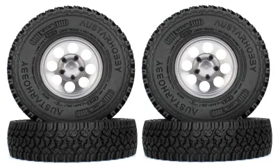 Productafbeelding van 1.5" RC banden en metalen Beadlock wielen voor 1/10 RC Crawler auto onderdelen