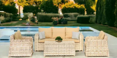 Produktbild von Set GartenMöbel Sofa Sessel Couchtisch Ästhetik Bequemlichkeit Praktikabilität