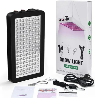 Immagine prodotto di Lampada LED per piante da 100 W a spettro completo, 3 modalità, lampada per la coltivazione, lampada per la crescita di piante da appartamento e serra, nera