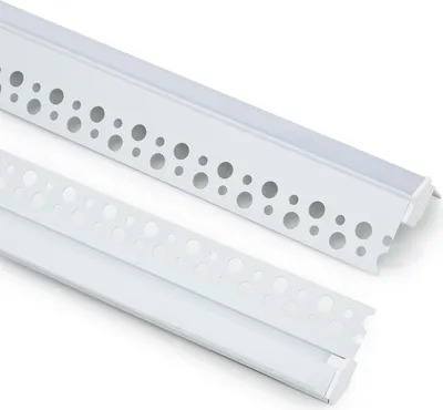 Produktbild von Aluminiumprofil Gipseinbau Ecke Arista für LED Streifen bis 9 mm Weiß 2 m Weiß transluzent