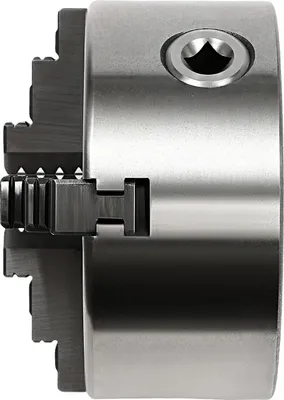 Produktbild von Drehfutter - 4-Backen K12-125 - 125 mm Spannfutter - selbstzentrierend - Genauigkeit 0,07 mm - für CNC Metallbearbeitung - Silber