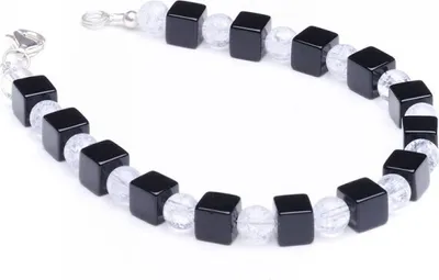 Armband-aus-Onyx-und-Bergkristall-und-925-Silber