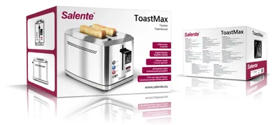 Image de Salente ToastMax, grille-pain avec affichage digital, acier inoxydable