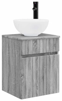 Produktbild von Wandmontierte Waschbecken-Vanität Grau Sonoma 39 x 41 x 64,5 cm