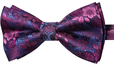 Produktbild von Fliege Herren Bereits Gebunden Verstellbar Fuchsia Geblümt Paisley