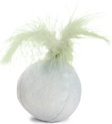 Image de Beeztees Kitten Balle+plume Rizo - Jouets pour chats - Plusch - mint -
