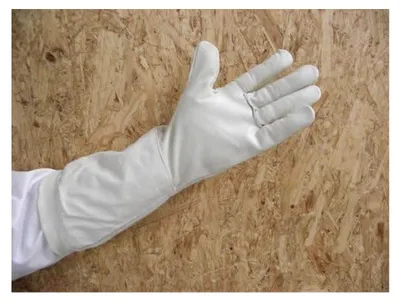 Produktbild von Imkerhandschuhe aus robustem Leder mit langer Stulpe - Größe 10