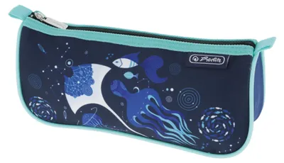 Produktbild von Herlitz 50043538, Weiches Federmäppchen, Blau, Einfarbig, Reißverschluss
