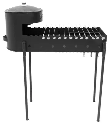 Produktbild von FlameFusion Mangal inkl. 6 Liter Kazan Gusseisen BBQ Holzkohlegrill Schaschlikgrill Outdoor Grill Mangalgrill