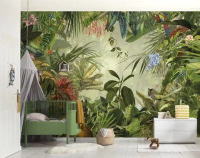 Produktbild von Komar Vlies Fototapete "Into the Wild", Dschungel, Regenwald, bunt, 368 x 248 cm