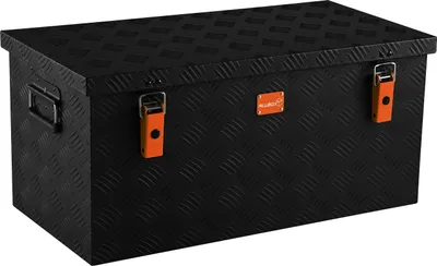 Produktbild von ALUBOX Alukiste Riffelblech 1.5mm Stärke 91 Liter Schwarz