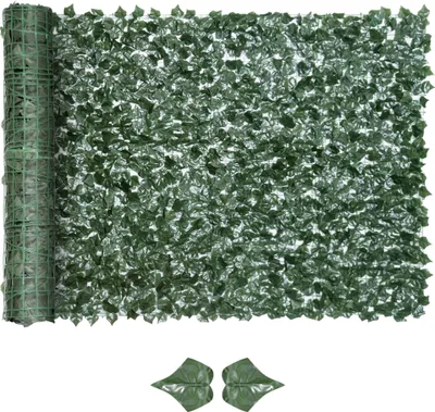 Image de Outsunny Haie Artificielle Brise-Vue décoration Rouleau 3L x 1,5H m Feuillage réaliste Anti-UV Vert