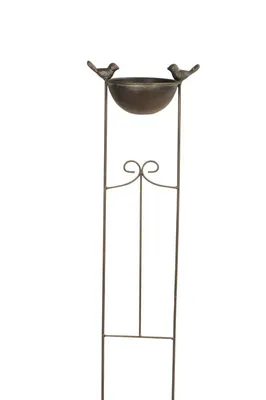 Produktbild von Vogeltränke Rankgitter Futterstelle Gartenstab Gartenstecker bronze H76cm Garten