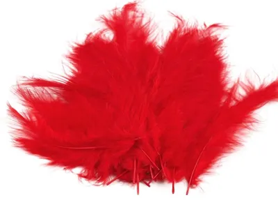 15-20 Flaumfedern 09-17 cm gefärbt Bastelfedern Schmuckfedern Feder rot