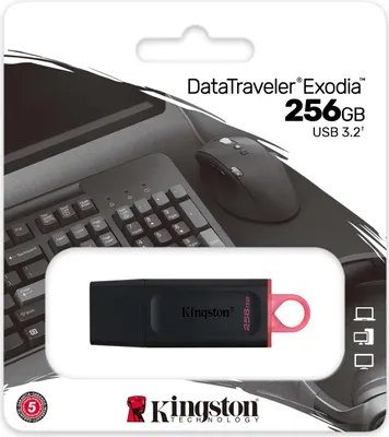 Obrázek produktu pro KINGSTON 256GB USB3.2 Gen1 DataTraveler Exodia (ern + rov)