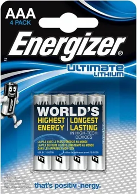 Image de Piles Energizer ULTIMATE LITHIUM AAA 4pcs