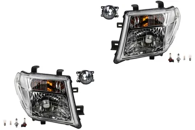 Produktbild von Scheinwerfer Satz passend für Nissan Pathfinder R51 H4 05-09 +Nebel+Leu. 8200074008 6202E1 00006202E1 6710027 0000620639 620639 0000620 Johns