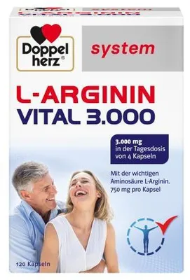 Produktbild von DOPPELHERZ L-Arginin Vital 3.000 system Kapseln