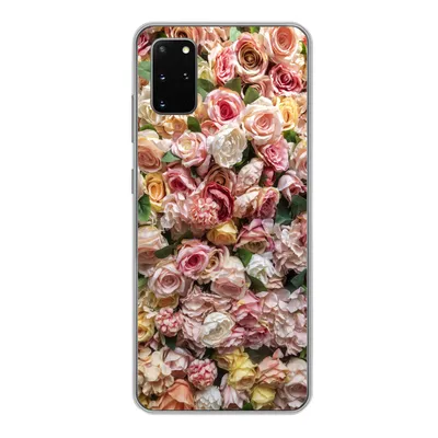 Produktbild von MuchoWow® Handyhülle Schutzhülle Hülle für Samsung Galaxy S20 Plus Rosen - Farben - Wand Silikon Softcase Handy Hülle - Hartschale