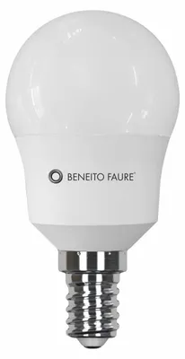 Produktbild von 7-W-LED-Kugellampe, E14-Fassung, 360°-Abstrahlwinkel, 5000 K Kaltlicht, 820 lm, dimmbar (TRIAC), Schutzart IP20 - Beneito & Faure
